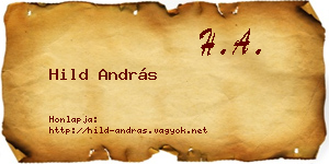 Hild András névjegykártya