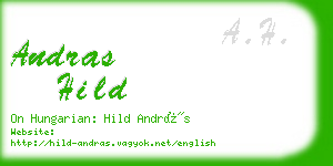 andras hild business card